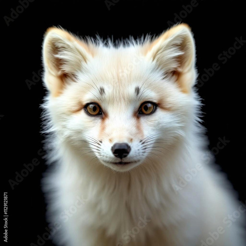 Portrait of white arctic fox