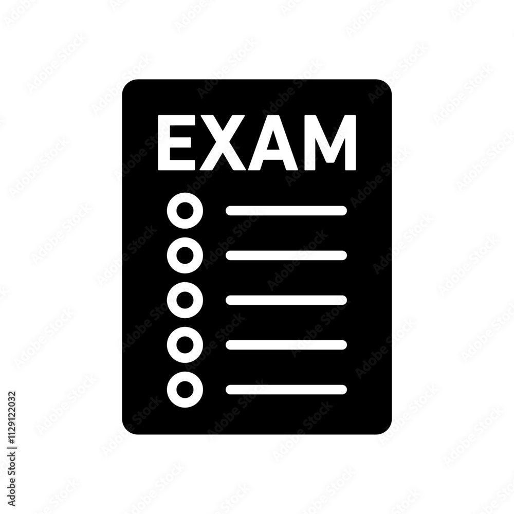 Exam icon Flat vector set outline Exam icon Flat vector set outline