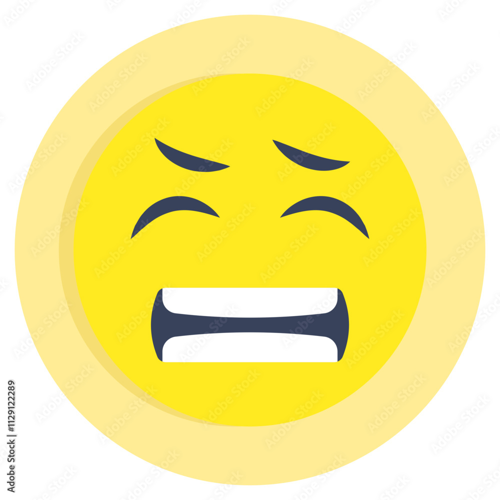 Obraz premium A trendy vector design of sad emoji