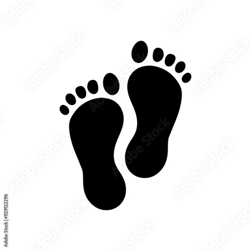 Foot icon Flat vector set outline