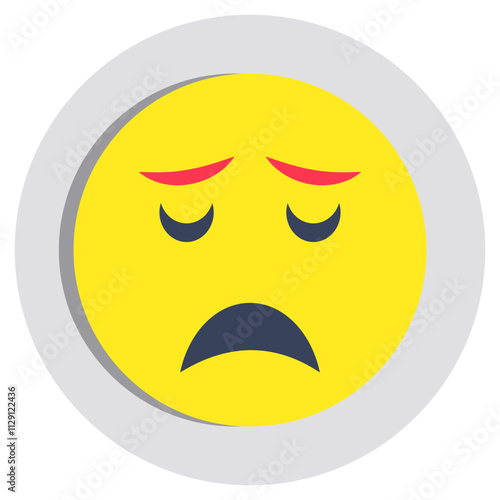 Premium download icon of weary emoji