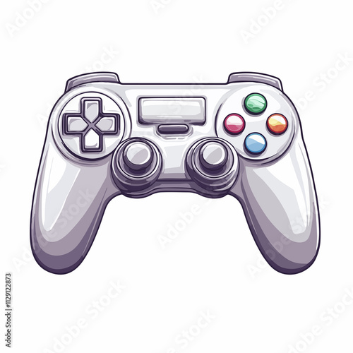 Vector illustration of video game joystick control handle icon