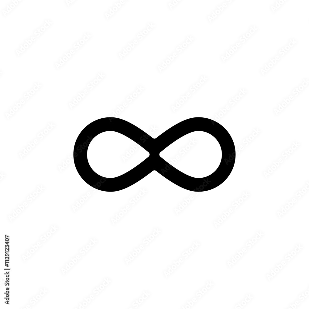 Infinite icon Flat vector set outline Infinite icon Flat vector set outline