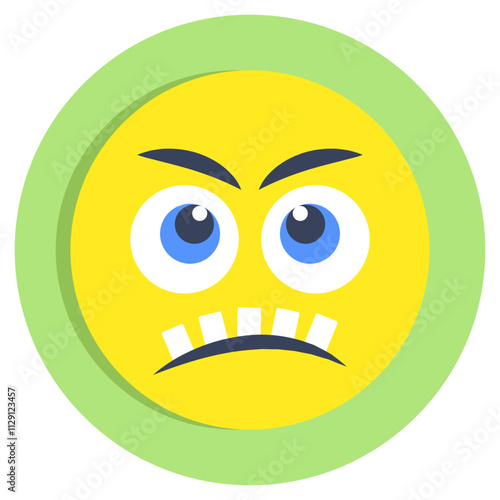 Vector design of serious emoji