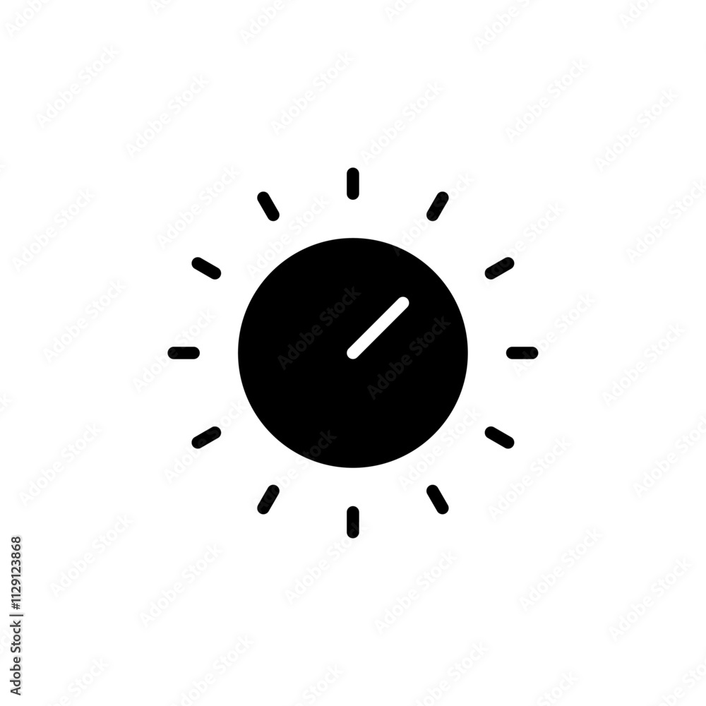 Knob icon Flat vector set outline Knob icon Flat vector set outline