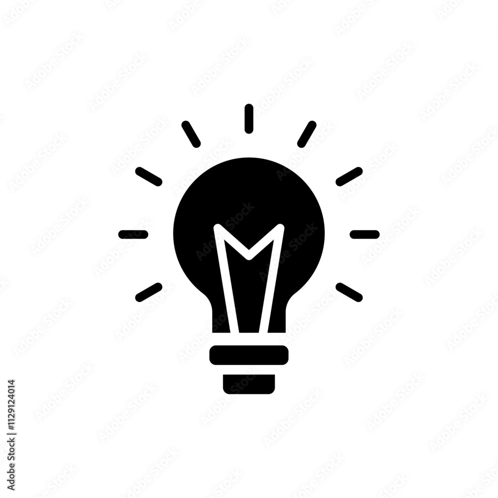 Light bulb icon Flat vector set outline Light bulb icon Flat vector set outline