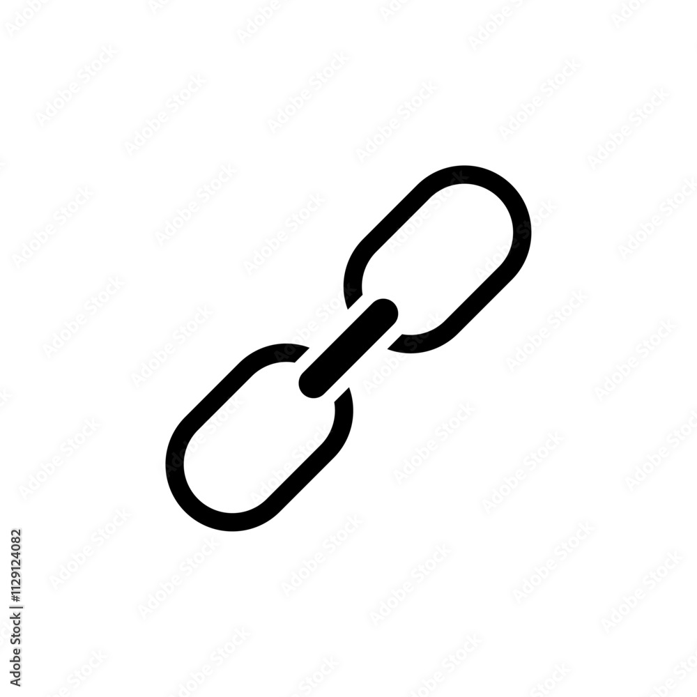 Link icon Flat vector set outline Link icon Flat vector set outline