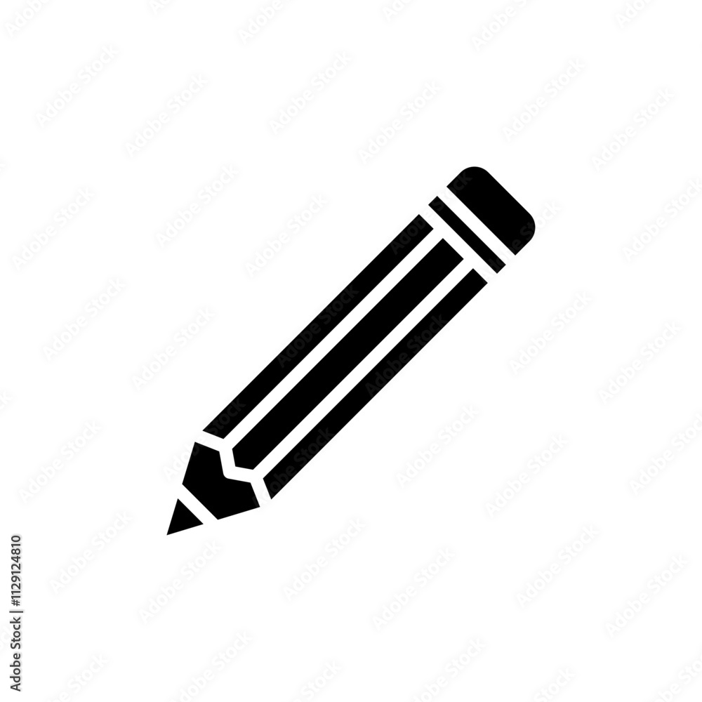 Pencil icon Flat vector set outline Pencil icon Flat vector set outline