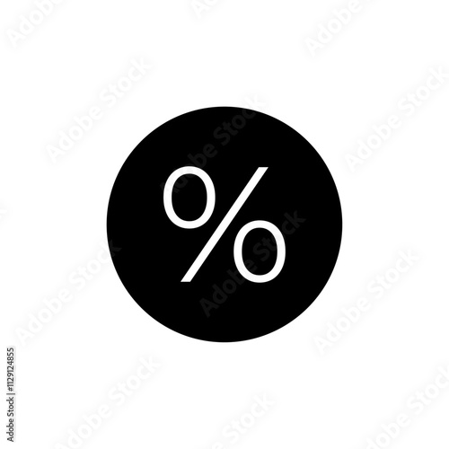 Percentage icon Flat vector set outline