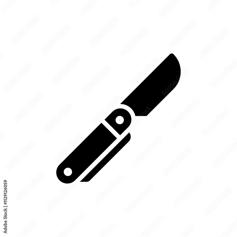 Swiss Knife icon Flat vector set outline Swiss Knife icon Flat vector set outline