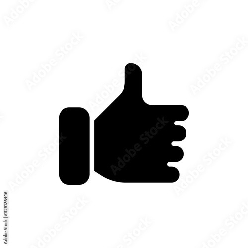 Thumb icon Flat vector set outline