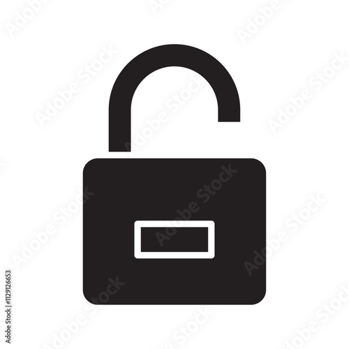 Unblocked icon Flat vector set outline