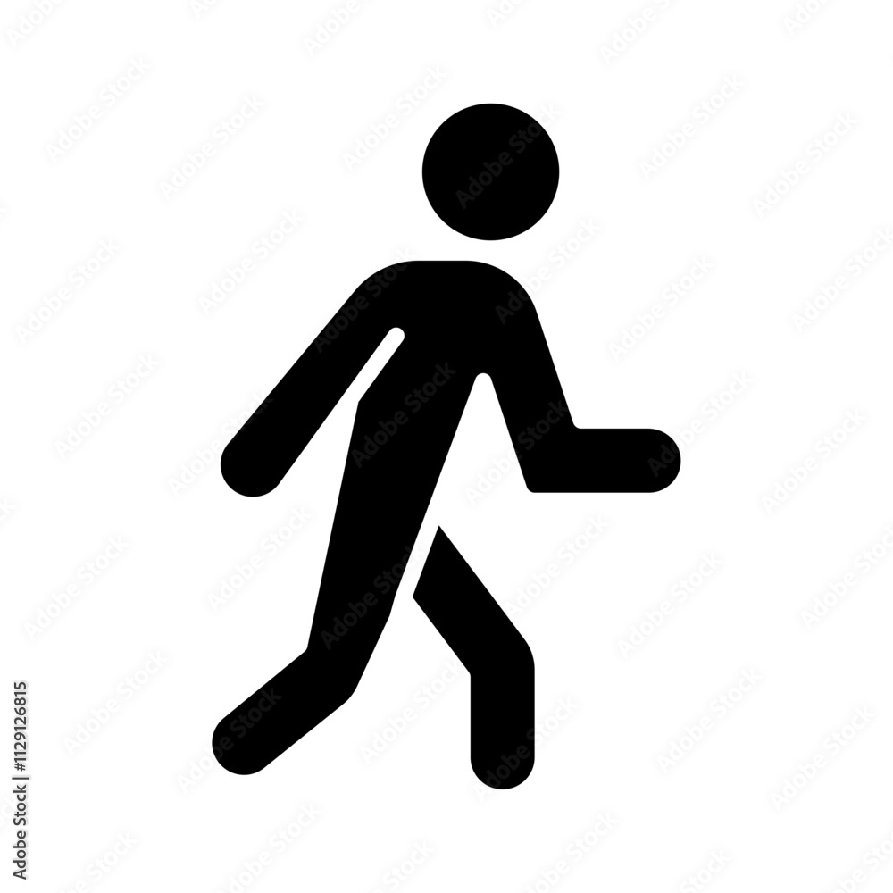 Walk icon Flat vector set outline Walk icon Flat vector set outline