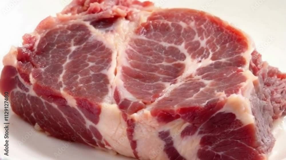 Raw meat background. Prime fillet meat. Marble beef steak Black Angus Steak Rib eye. Slow motion Raw meat background. Prime fillet meat. Marble beef steak Black Angus Steak Rib eye. Slow motion
