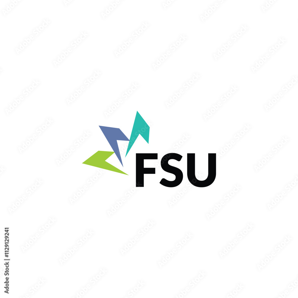 FSU letter logo design on white background. Creative modern FSU letter logo design. Vector design. FSU letter logo design on white background. Creative modern FSU letter logo design. Vector design.