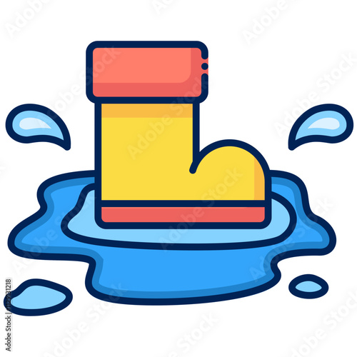 Puddle Filled Line