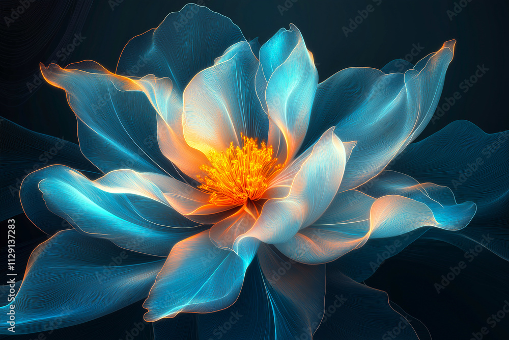 a beautiful magic flower in a vector on a dark background. for postcards. for backgrounds. for screensavers. a beautiful magic flower in a vector on a dark background. for postcards. for backgrounds. for screensavers.