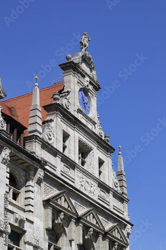 Leipzig, Uhrengiebel am Neuen Rathaus photo