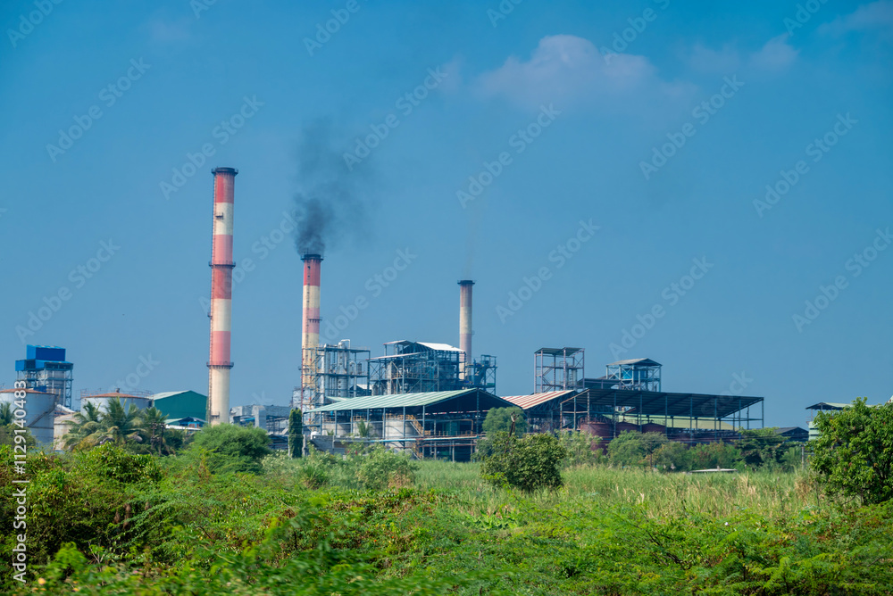 sugar mill, sugar factory in India, A sugar cane mill is a factory that processes sugar cane to produce raw sugar or plantation white sugar. Increasing air pollution to factory smoke. sugar mill, sugar factory in India, A sugar cane mill is a factory that processes sugar cane to produce raw sugar or plantation white sugar. Increasing air pollution to factory smoke.