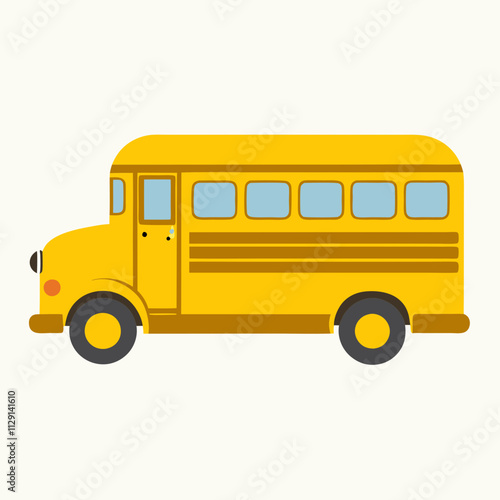 Illustration of a classic yellow school bus, 100 days school bus, Back to school bus, School bus logo