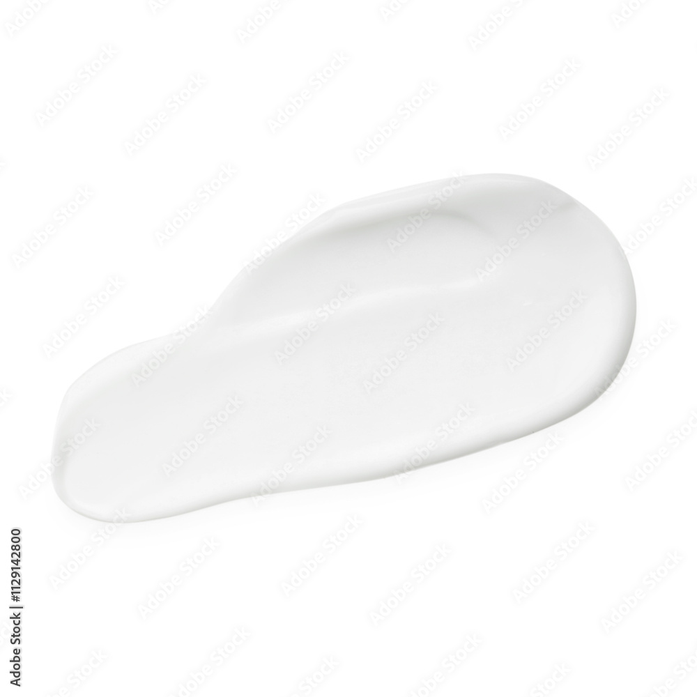 Face cream isolated on white, top view. Sample of cosmetic product Face cream isolated on white, top view. Sample of cosmetic product