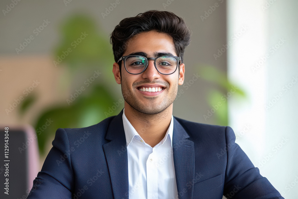 young indian businessman sitting at office young indian businessman sitting at office