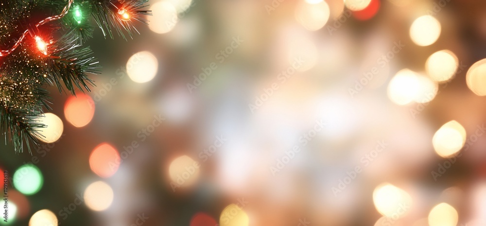 A festive scene with colorful lights and a blurred background. A festive scene with colorful lights and a blurred background.