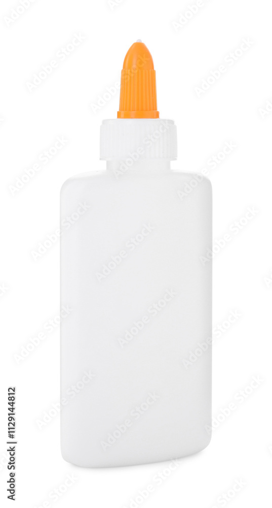 One bottle of glue isolated on white One bottle of glue isolated on white