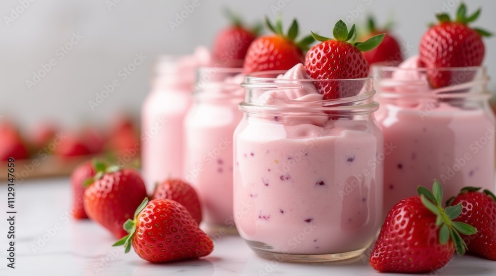 Pink strawberry yogurt Pink strawberry yogurt