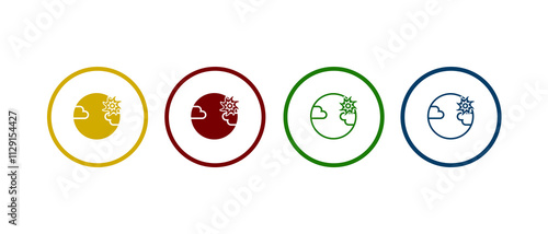 cyclone icon vector illustration. cyclone or hurricane icon in different color design.