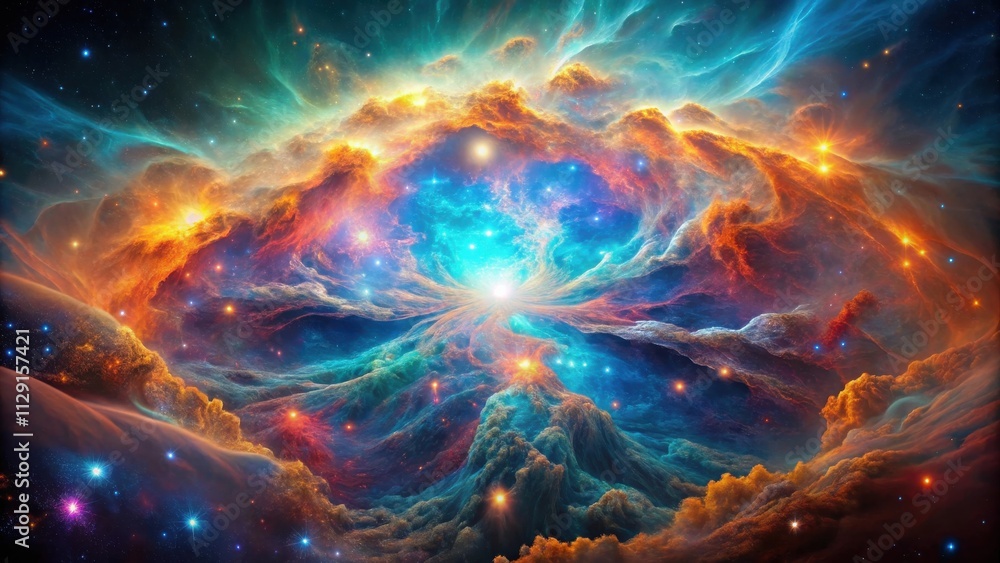 A Cosmic Tapestry of Glowing Nebulae and Star Dust, Illuminating the Vast Expanse of Space A Cosmic Tapestry of Glowing Nebulae and Star Dust, Illuminating the Vast Expanse of Space