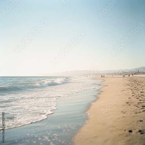 Wallpaper Mural serene beach landscape with gentle waves and soft sand Torontodigital.ca