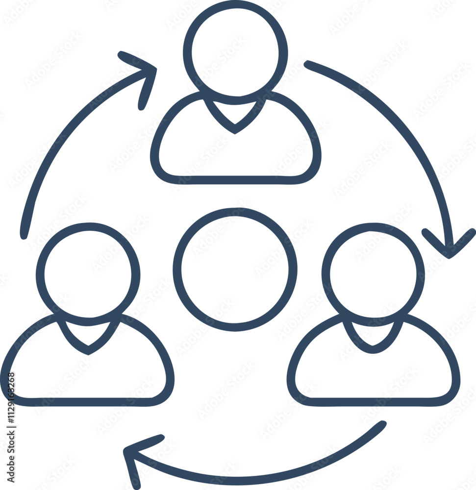 Fototapeta premium People relationship vector icon style modern design and illustration 