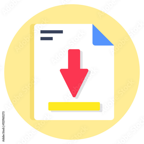 An icon design of file download