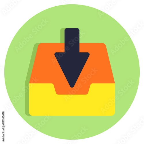 A premium download icon of inbox