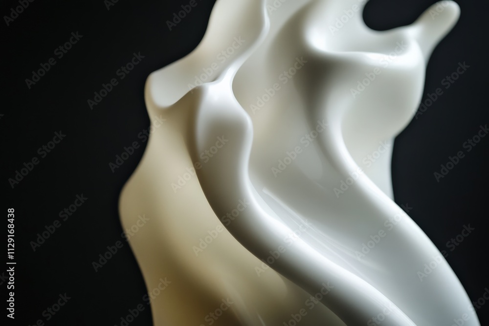 abstract sculpture with smooth curves and flowing shapes abstract sculpture with smooth curves and flowing shapes