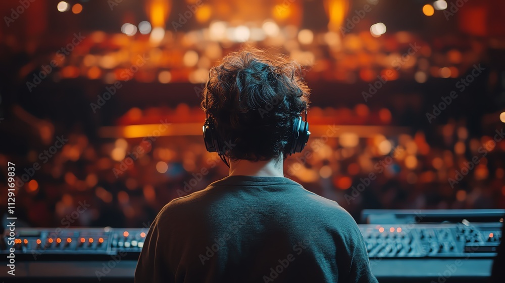 Fototapeta premium DJ Performing Live at Concert