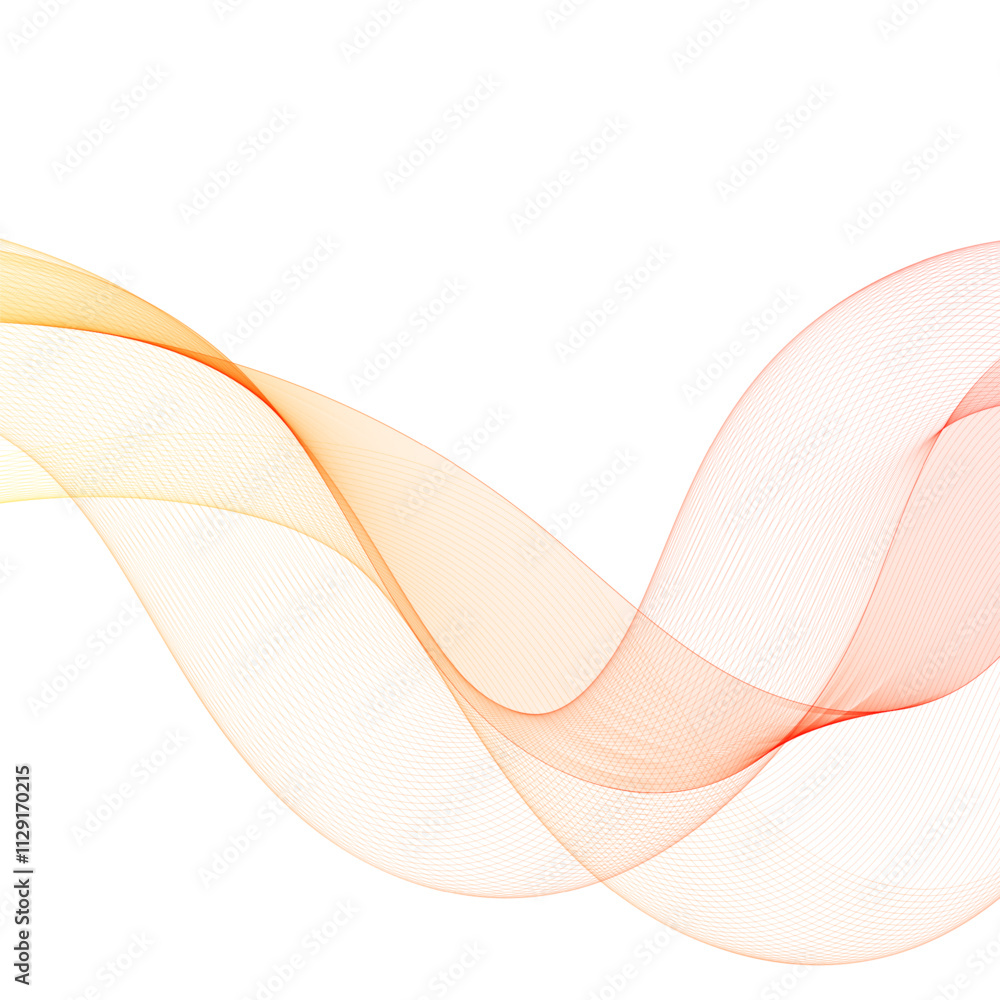 Naklejka premium Red and orange wave. Vector abstract lines. Eps 10
