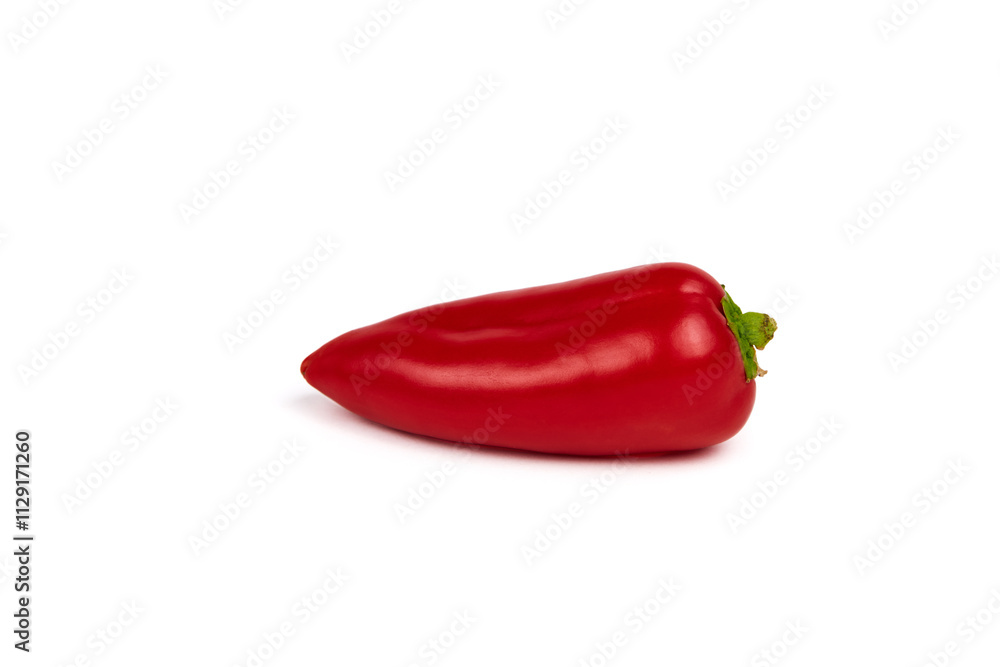 Red small sweet paprika, pepper isolated on white background Red small sweet paprika, pepper isolated on white background