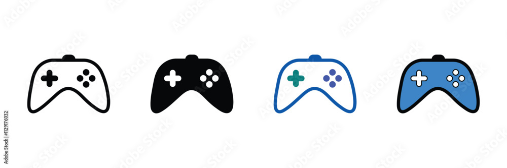 Set of Game controller joy stick icon collection. Video game controller symbol. Vector Illustration. Set of Game controller joy stick icon collection. Video game controller symbol. Vector Illustration.