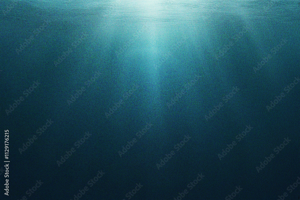 A deep teal ocean gradient illuminated by a focused beam of light. A deep teal ocean gradient illuminated by a focused beam of light.