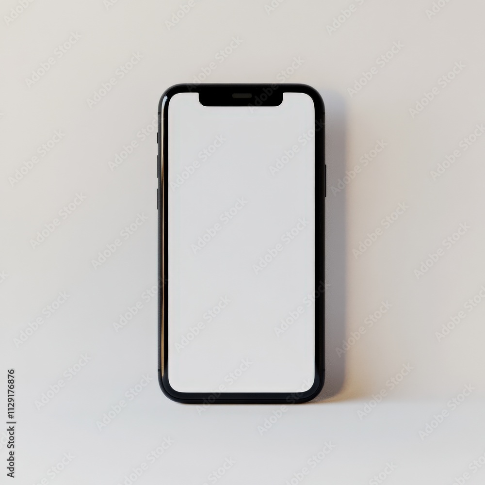 modern smartphone with blank screen on minimalist background modern smartphone with blank screen on minimalist background