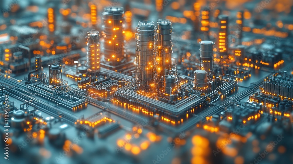 Futuristic Industrial Cityscape Futuristic Industrial Cityscape