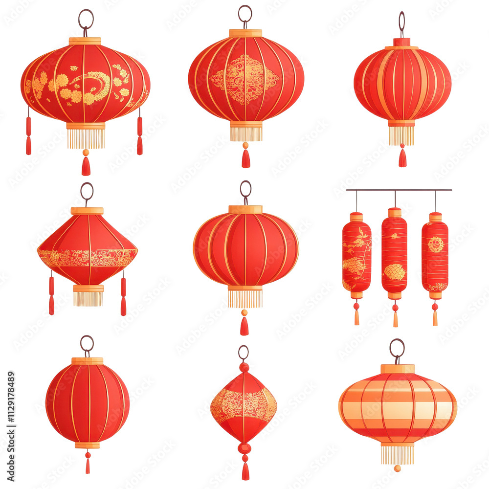 Vibrant Chinese New Year Festival Celebration Clip Art Colorful Lanterns in Festive Environment for Creative Projects Vibrant Chinese New Year Festival Celebration Clip Art Colorful Lanterns in Festive Environment for Creative Projects