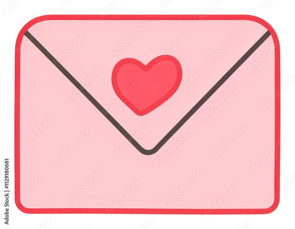 PNG Heart-themed love letter illustration PNG Heart-themed love letter illustration