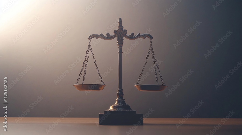 A classic scale of justice is shown balancing evenly on a polished wooden surface, illuminated by warm light, symbolizing fairness, equality, and morality in today's justice system. A classic scale of justice is shown balancing evenly on a polished wooden surface, illuminated by warm light, symbolizing fairness, equality, and morality in today's justice system.