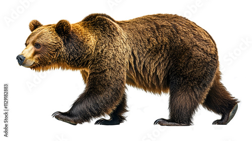 Wallpaper Mural Brown Bear, 8 years old, walking isolated on white or transparent background, PNG, bear png Torontodigital.ca