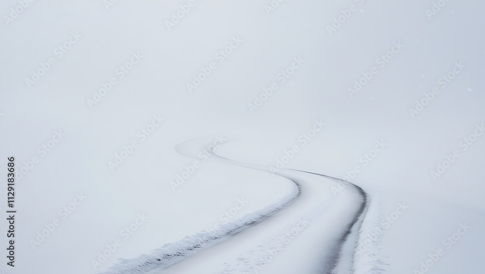 A serene minimalist winter landscape featuring a winding snow-covered path, delicate snowflakes, and soft, diffused light, evoking a tranquil atmosphere of stillness and quiet contemplation. A serene minimalist winter landscape featuring a winding snow-covered path, delicate snowflakes, and soft, diffused light, evoking a tranquil atmosphere of stillness and quiet contemplation.