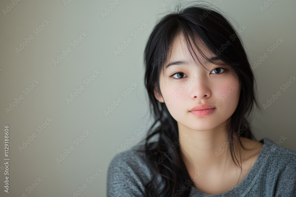 portrait of a young woman with natural beauty portrait of a young woman with natural beauty
