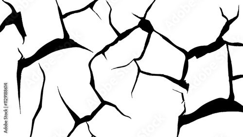 Vector the cracks concrete wall texture white and black. Grungy, grunge effect, grunge texture, dry land crack effect,